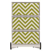 PAPERFLOW easyBox Vintage Rollcontainer weiß, bunt 60923 4 Auszüge 39,0 x 43,6 x 64,2 cm
