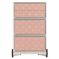 PAPERFLOW easyBox Vintage Rollcontainer weiß, bunt 60939 4 Auszüge 39,0 x 43,6 x 64,2 cm