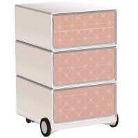 PAPERFLOW easyBox Vintage Rollcontainer weiß, bunt 60939 4 Auszüge 39,0 x 43,6 x 64,2 cm