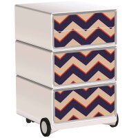PAPERFLOW easyBox Vintage Rollcontainer weiß, bunt...