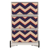 PAPERFLOW easyBox Vintage Rollcontainer weiß, bunt 60955 4 Auszüge 39,0 x 43,6 x 64,2 cm