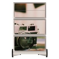 PAPERFLOW easyBox Vintage Rollcontainer weiß, bunt 61351 4 Auszüge 39,0 x 43,6 x 64,2 cm