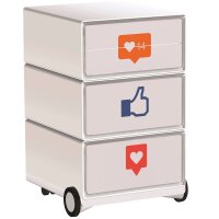 PAPERFLOW easyBox Business Rollcontainer weiß, bunt...