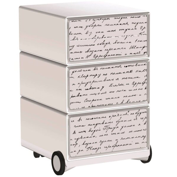 PAPERFLOW easyBox Business Rollcontainer weiß, bunt 62109 4 Auszüge 39,0 x 43,6 x 64,2 cm