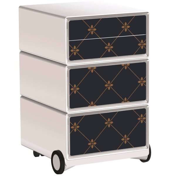 PAPERFLOW easyBox Business Rollcontainer weiß, bunt 60347 4 Auszüge 39,0 x 43,6 x 64,2 cm
