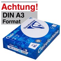 Clairefontaine Kopierpapier Clairalfa DIN A3 90 g/qm 500...