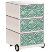 PAPERFLOW easyBox Tropical Rollcontainer weiß, bunt...