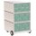PAPERFLOW easyBox Tropical Rollcontainer weiß, bunt 60747 4 Auszüge 39,0 x 43,6 x 64,2 cm