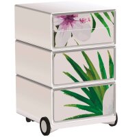 PAPERFLOW easyBox Tropical Rollcontainer weiß, bunt...