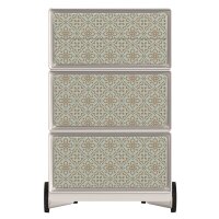 PAPERFLOW easyBox Vintage Rollcontainer weiß, bunt 60795 4 Auszüge 39,0 x 43,6 x 64,2 cm