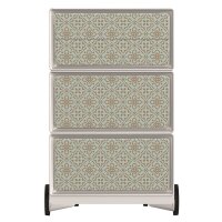 PAPERFLOW easyBox Vintage Rollcontainer weiß, bunt 60795 4 Auszüge 39,0 x 43,6 x 64,2 cm