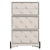 PAPERFLOW easyBox Classic Chic Rollcontainer weiß, bunt 61479 4 Auszüge 39,0 x 43,6 x 64,2 cm