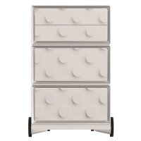 PAPERFLOW easyBox Classic Chic Rollcontainer weiß, bunt 61479 4 Auszüge 39,0 x 43,6 x 64,2 cm
