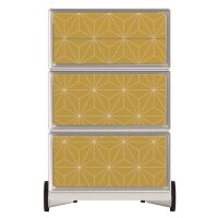 PAPERFLOW easyBox Vintage Rollcontainer weiß, bunt 60779 4 Auszüge 39,0 x 43,6 x 64,2 cm