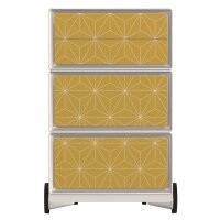 PAPERFLOW easyBox Vintage Rollcontainer weiß, bunt 60779 4 Auszüge 39,0 x 43,6 x 64,2 cm