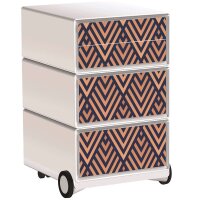 PAPERFLOW easyBox Classic Chic Rollcontainer weiß,...