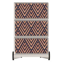 PAPERFLOW easyBox Classic Chic Rollcontainer weiß, bunt 62391 4 Auszüge 39,0 x 43,6 x 64,2 cm
