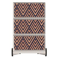 PAPERFLOW easyBox Classic Chic Rollcontainer weiß, bunt 62391 4 Auszüge 39,0 x 43,6 x 64,2 cm