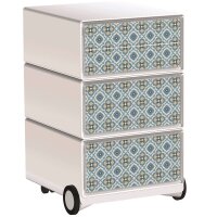 PAPERFLOW easyBox Vintage Rollcontainer weiß, bunt...
