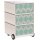 PAPERFLOW easyBox Vintage Rollcontainer weiß, bunt 60875 4 Auszüge 39,0 x 43,6 x 64,2 cm