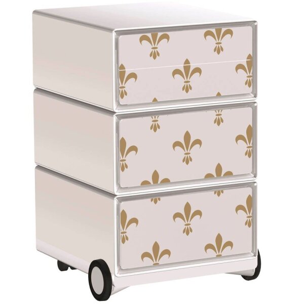 PAPERFLOW easyBox Business Rollcontainer weiß, bunt 60379 4 Auszüge 39,0 x 43,6 x 64,2 cm