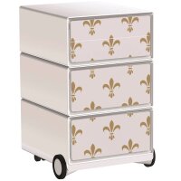 PAPERFLOW easyBox Business Rollcontainer weiß, bunt 60379 4 Auszüge 39,0 x 43,6 x 64,2 cm
