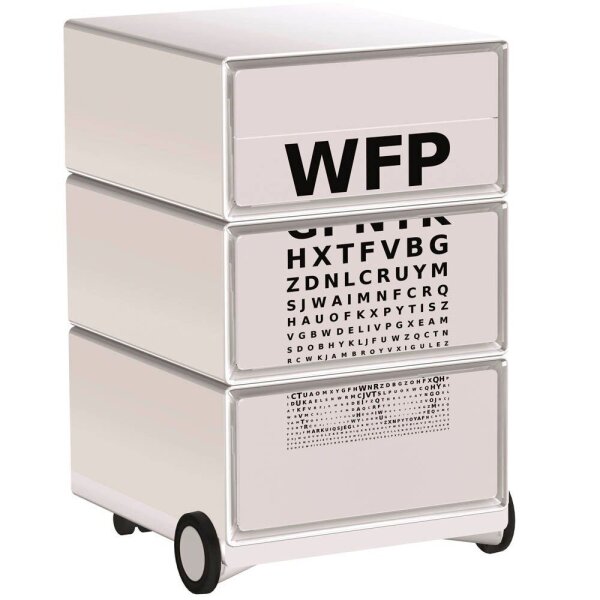 PAPERFLOW easyBox Business Rollcontainer weiß, bunt 61233 4 Auszüge 39,0 x 43,6 x 64,2 cm