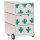 PAPERFLOW easyBox Tropical Rollcontainer weiß, bunt 60763 4 Auszüge 39,0 x 43,6 x 64,2 cm