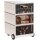 PAPERFLOW easyBox Classic Chic Rollcontainer weiß, bunt 215556 4 Auszüge 39,0 x 43,6 x 64,2 cm