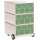 PAPERFLOW easyBox Vintage Rollcontainer weiß, bunt 60811 4 Auszüge 39,0 x 43,6 x 64,2 cm