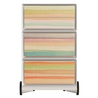 PAPERFLOW easyBox Colour Rollcontainer weiß, bunt 61643 4 Auszüge 39,0 x 43,6 x 64,2 cm