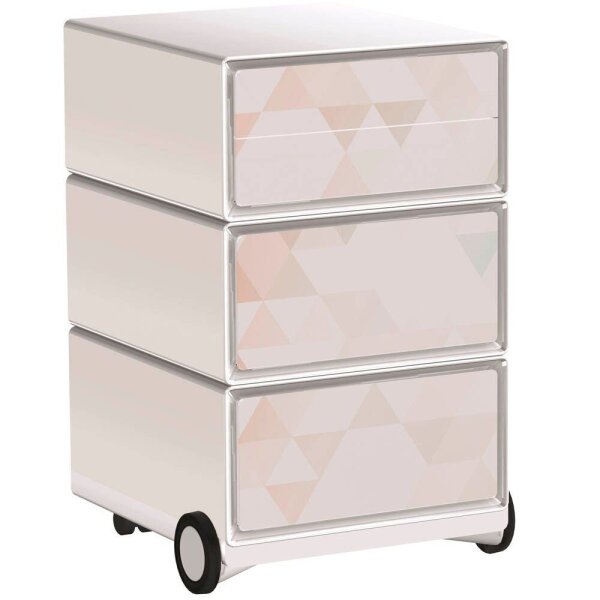 PAPERFLOW easyBox Colour Rollcontainer weiß, bunt 61531 4 Auszüge 39,0 x 43,6 x 64,2 cm