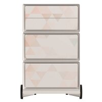 PAPERFLOW easyBox Colour Rollcontainer weiß, bunt 61531 4 Auszüge 39,0 x 43,6 x 64,2 cm