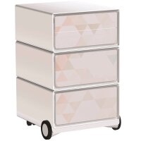 PAPERFLOW easyBox Colour Rollcontainer weiß, bunt 61531 4 Auszüge 39,0 x 43,6 x 64,2 cm