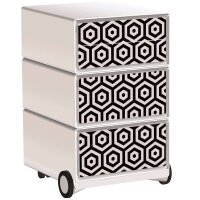 PAPERFLOW easyBox Black & White Rollcontainer...
