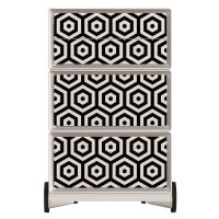 PAPERFLOW easyBox Black & White Rollcontainer weiß, schwarz 60411 4 Auszüge 39,0 x 43,6 x 64,2 cm