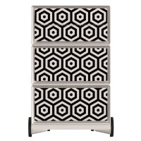 PAPERFLOW easyBox Black & White Rollcontainer weiß, schwarz 60411 4 Auszüge 39,0 x 43,6 x 64,2 cm