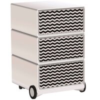 PAPERFLOW easyBox Black & White Rollcontainer...