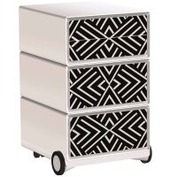 PAPERFLOW easyBox Black & White Rollcontainer...