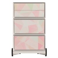 PAPERFLOW easyBox Colour Rollcontainer weiß, bunt 61547 4 Auszüge 39,0 x 43,6 x 64,2 cm