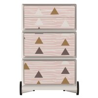 PAPERFLOW easyBox Classic Chic Rollcontainer weiß, bunt 60031 4 Auszüge 39,0 x 43,6 x 64,2 cm