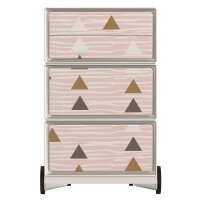 PAPERFLOW easyBox Classic Chic Rollcontainer weiß, bunt 60031 4 Auszüge 39,0 x 43,6 x 64,2 cm