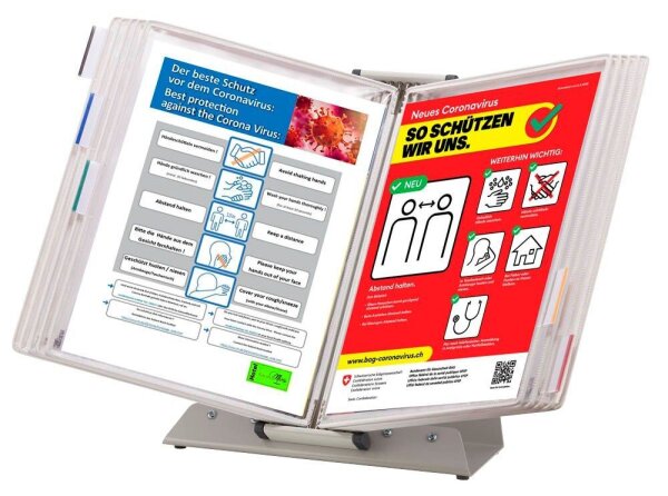 tarifold Sichttafelsystem Sterifold 434152 DIN A4 weiß mit 10 St. Sichttafeln, 1 St.
