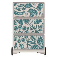 PAPERFLOW easyBox Garden Factory Rollcontainer weiß, bunt 60267 4 Auszüge 39,0 x 43,6 x 64,2 cm