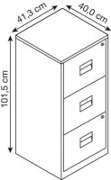 BISLEY Home PFA 3 Hängeregistraturschrank lichtgrau,...