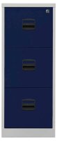 BISLEY Home PFA 3 Hängeregistraturschrank lichtgrau, oxfordblau 3 Schubladen 41,3 x 40,0 x 101,5 cm, 1 St.