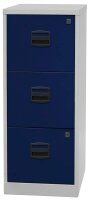 BISLEY Home PFA 3 Hängeregistraturschrank lichtgrau, oxfordblau 3 Schubladen 41,3 x 40,0 x 101,5 cm, 1 St.