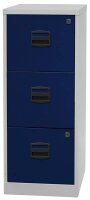 BISLEY Home PFA 3 Hängeregistraturschrank lichtgrau, oxfordblau 3 Schubladen 41,3 x 40,0 x 101,5 cm, 1 St.