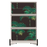PAPERFLOW easyBox Tropical Rollcontainer weiß, bunt 62455 4 Auszüge 39,0 x 43,6 x 64,2 cm
