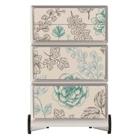 PAPERFLOW easyBox Garden Factory Rollcontainer weiß, bunt 60203 4 Auszüge 39,0 x 43,6 x 64,2 cm